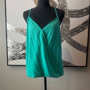 Lily White Teal Surplice Camisole Tank